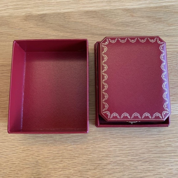 Cartier Jewelry Box Ring Case Pair Double w/Outer Box Accessory Storage - Picture 5 of 8